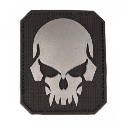 Patch craniu 3D mare - Negru