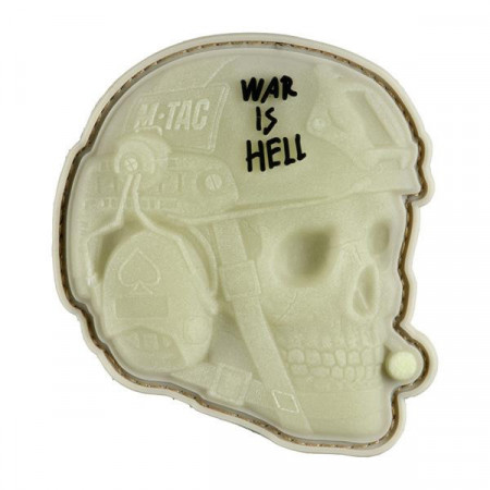 Patch naszywka War is Hell 3D PVC - Fosforescent