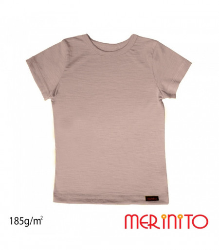 Tricou copii Merinito 185g 100% lana merinos - Bej
