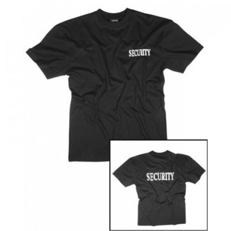 Tricou security imprimat fata/spate - Negru