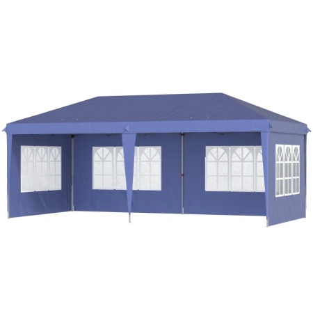 Foisor de gradina 6 x 3 m reglabil in Inaltime - Albastru