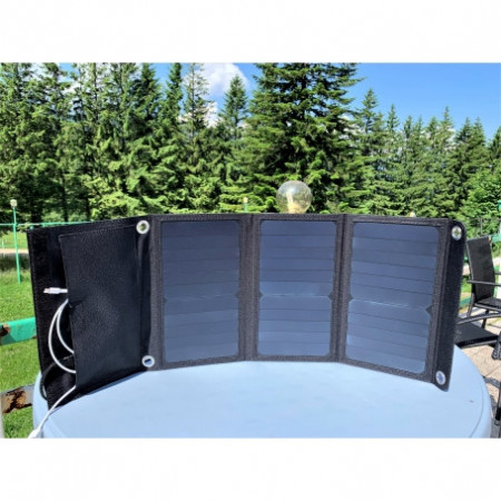 PANOU SOLAR 18V - 20W, PYRAMID, PLIABIL, PORTABIL, CU 2 PORTURI USB, CELULE SOLARE SUNPOWER( NR 1 IN LUME), PS-20
