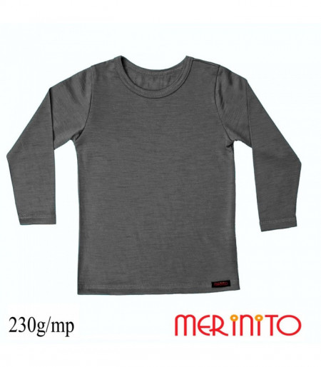 Bluza copii Merinito 230g lana merinos - Gri