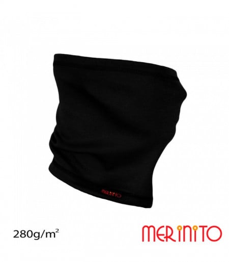 Neck Tube Merinito 280g lana merinos - Negru