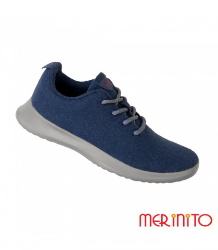 Sneakers dama Merinito boiled merino - Albastru