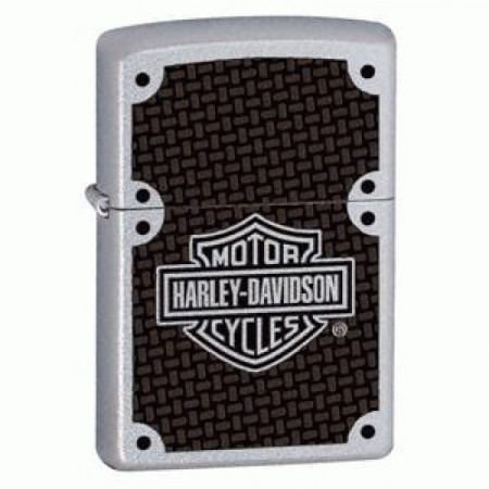 Zippo Harley Davidson Satin Chrome Carbon Fiber