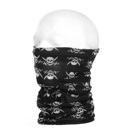Bandana multifunctionala skull pirati - Negru