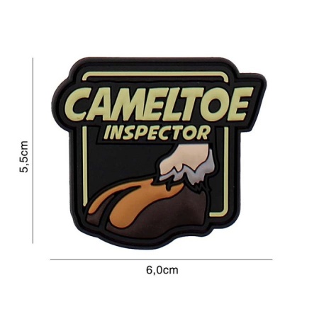 Patch 3D PVC cameltoe inspector - Negru