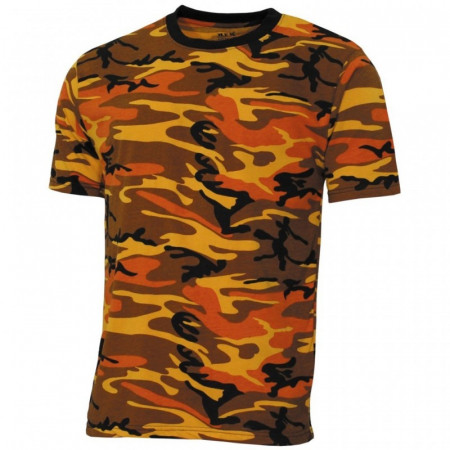 Tricou US streetstyle - Orange camo