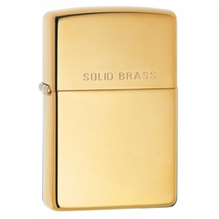 Zippo HP Solid Brass Engraved