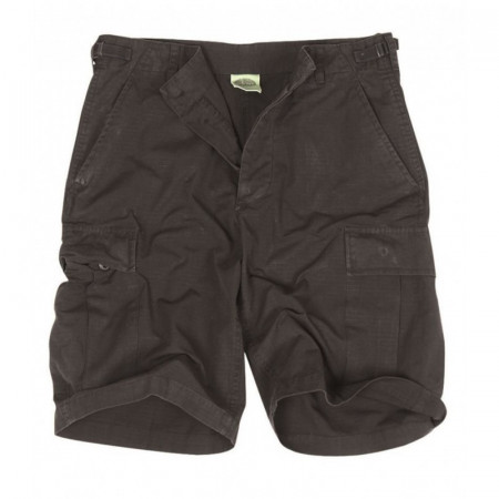 Bermude prespalate ripstop - Negru