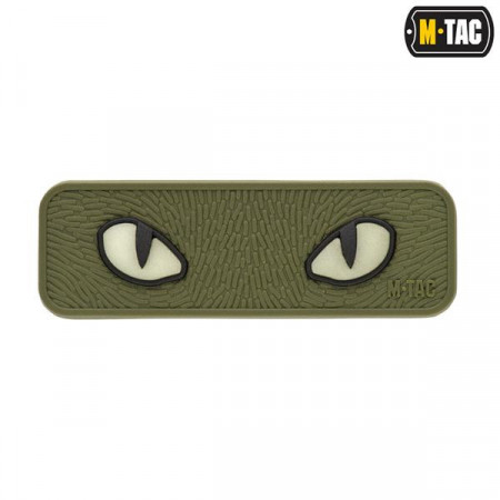 Patch Cat Eyes 3D PVC - Oliv