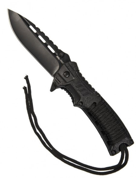 Briceag cu paracord si firestarter - Negru