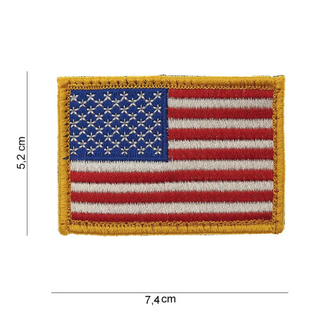 Patch SUA chenar galben cu velcro