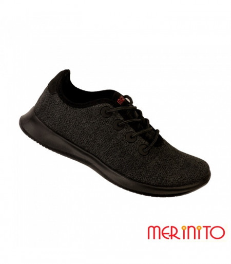 Sneakers barbati Merinito Knitted merino - Negru