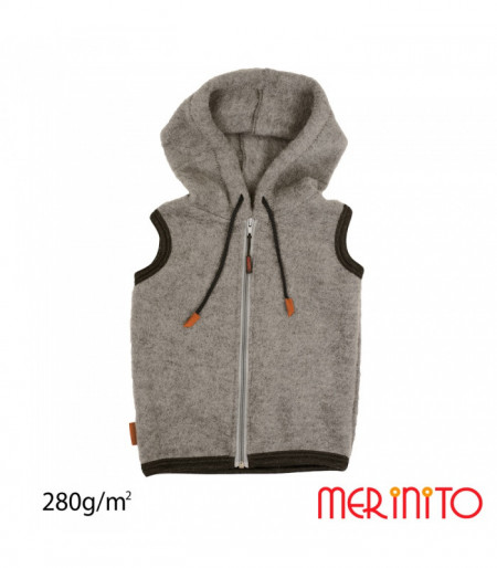 Vesta copii Merinito Soft Fleece 100% lana merinos - Gri