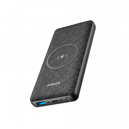 Baterie externa hybrid Anker PowerCore Sense III 10.000 mAh, incarcare wireless 10W, 1x USB-C 18W, 1x USB-A, Quick Charge, Negru