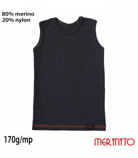 Maiou copii Merinito Vintage Denim 80% lana merinos 20% nylon - Negru