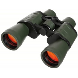Binoclu pliabil 10x50 cu lentile portocalii - Oliv