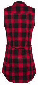 Camasa de dama Gracely fara maneci - Rosu negru