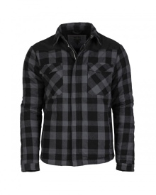 Camasa lumberjack cu fermoar - Gri negru