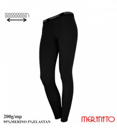 Colanti dama Merinito 200g 95% lana merinos 5% elastan - Negru