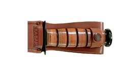 Cutit full-size US Army KA-BAR  serrated teaca piele