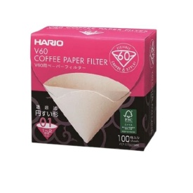 Filtre hartie maro dripper V60 Hario 01 - 100 buc