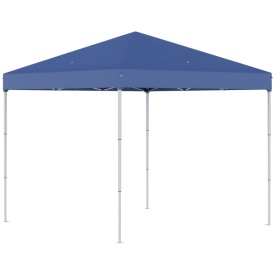 Foisor pliabil impermeabil Outsunny cu franghii si cuie incluse 2.45 x 2.45 x 2.45 m - Albastru