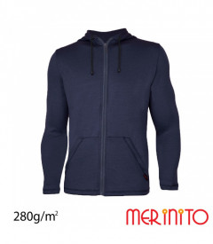 Hanorac barbati Merinito 100% lana merinos - Albastru marin