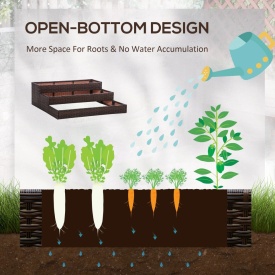 Jardiniera din ratan cu 3 niveluri pentru plante120x120x40cm