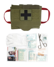 Kit medical IFAK cu acces rapid 25 piese - Oliv