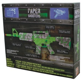 Kit pusca din carton cu munitie din hartie Green Spit