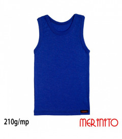 Maiou copii Merinito Rib Pointelle 100% lana merinos - Albastru