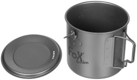 Oala Fox din titan cu capac si manere pliabile 1.1 litri