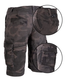 Pantaloni scurti vintage prespalati - Dark camo
