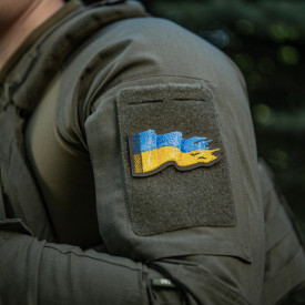 Patch M-Tac Battle Flag of Ukraine brodat 2 - Oliv