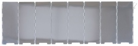 Protectie pliabila anti vant din aluminiu cca. 67 x 24 cm 8 lamele
