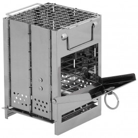 Soba Rocket cu gratar pliabil 21 x 14 x 14 cm