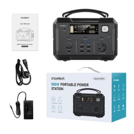 Statie de incarcare, powerbank 30.800 mAh, portabila Choetech 484Wh 500W negru (BS004)
