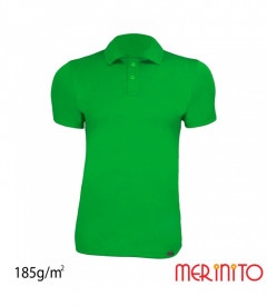 Tricou barbati Merinito Polo Jersey 185g 100% lana merinos - Verde