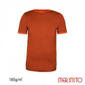 Tricou copii Merinito 185g 100% lana merinos - Maro