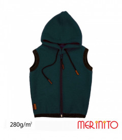 Vesta copii Merinito Soft Fleece 100% lana merinos - Verde
