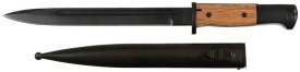 Baioneta Mauser K98 cu plase din lemn si teaca Repro - Negru