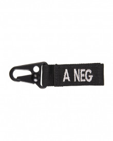 Breloc tactic grupa de sange A Negativ - Negru