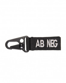 Breloc tactic grupa de sange AB Negativ - Negru