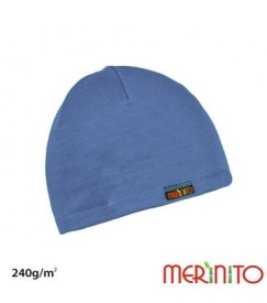 Caciula Merinito 240g lana merinos si bambus - Albastru