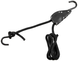 Cordelina 11 mm lungime 2 metri cu chinga de ancorare si clichet - Negru