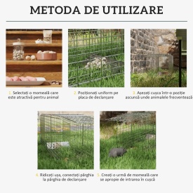 Cusca capcana pentru animale 81 x 26 x 34,5 cm