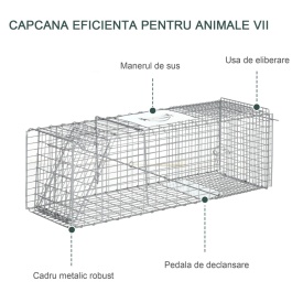 Cusca capcana pentru animale 93 x 31 x 34,5 cm